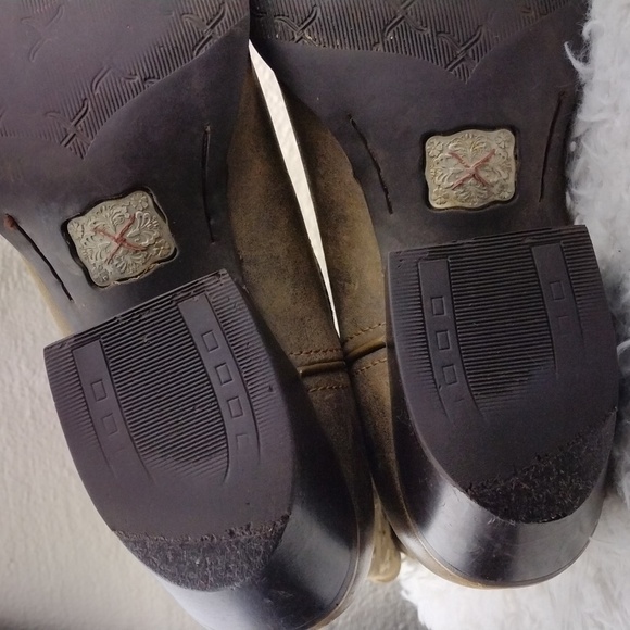 TWISTED X Brown Leather Fancy Stitched Almond Toe Western Performance Boot - Picture 9 of 16